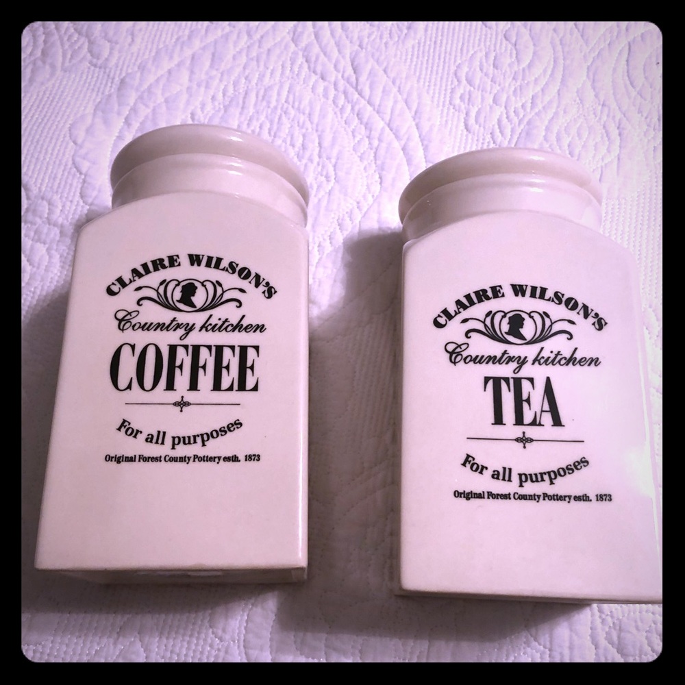 Cream Coffee/Tea canisters